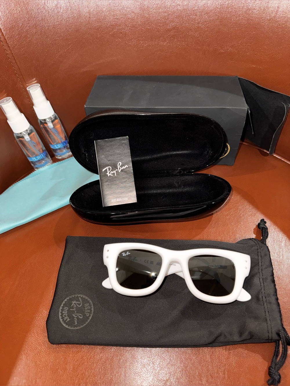 A$AP Rocky Wayfarer Puffer Crystal Edition White Sunglasses